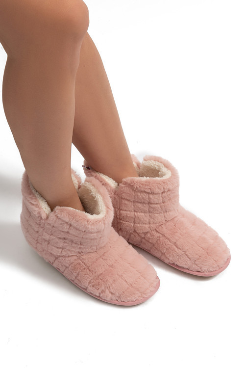 Edi Peluş Kadın Ev Botu Pembe 37/41