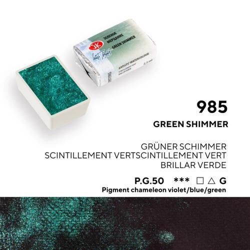 White Nights Tam Tablet Sulu Boya 985 Green Shimmer