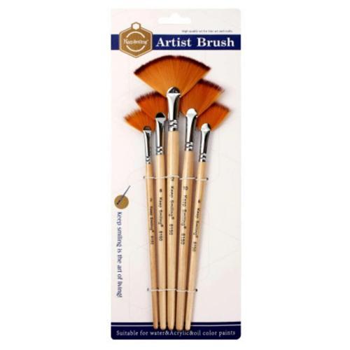 Sentetik Yelpaze Fırça Seti 5'li