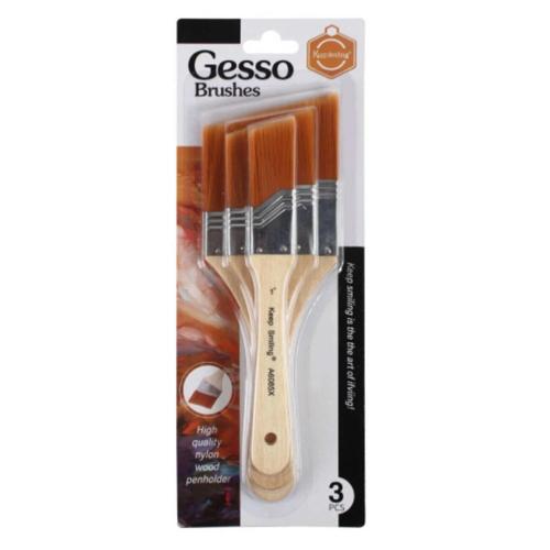 Sentetik Yan Kesik Zemin Fırça Seti 3'lü