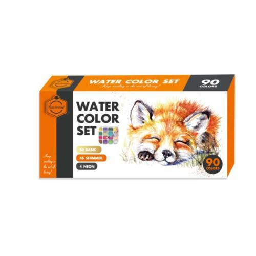 Tablet Sulu Boya Seti 90 Renk Metal Kutu