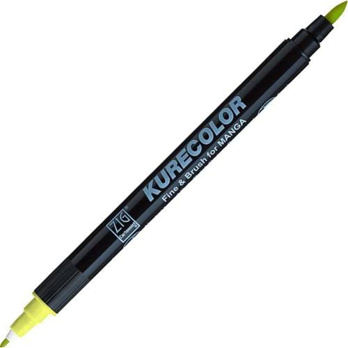 Kurecolor Fine & Brush for MANGA Marker Çizim Kalemi 120 Barium Yellow