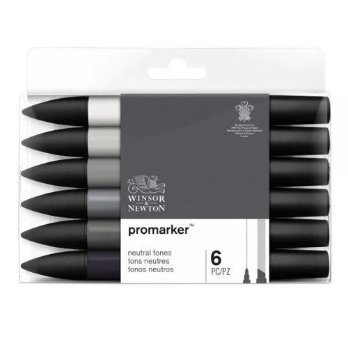 ProMarker Kalem Seti 6 Renk NÖTÜR TONLAR