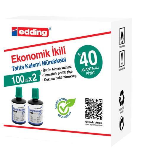 Legamaster Tahta Kalemi Mürekkebi 100 ml. YEŞİL x 2'li Kutu
