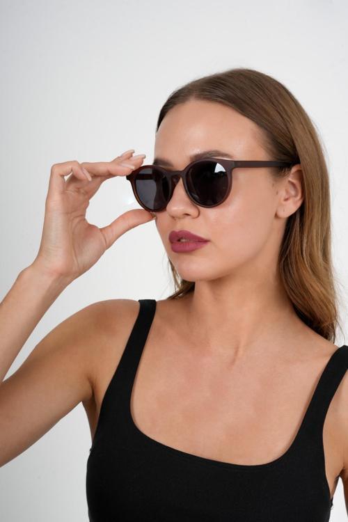 2018 Kahverengi Yuvarlak Juliano Güneş Gözlüğü