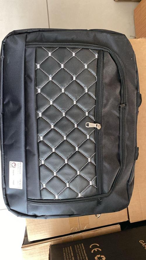 REX Baklava Desenli 15,6 Kumaş Siyah-Silver Çizgili Notebook Çantası Bilgisayar