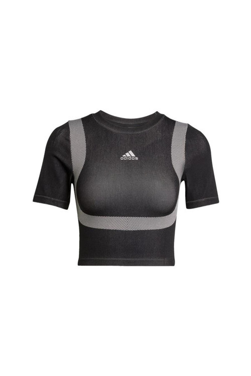 Kadın Siyah T-Shirt Seamless Tee Jv7159