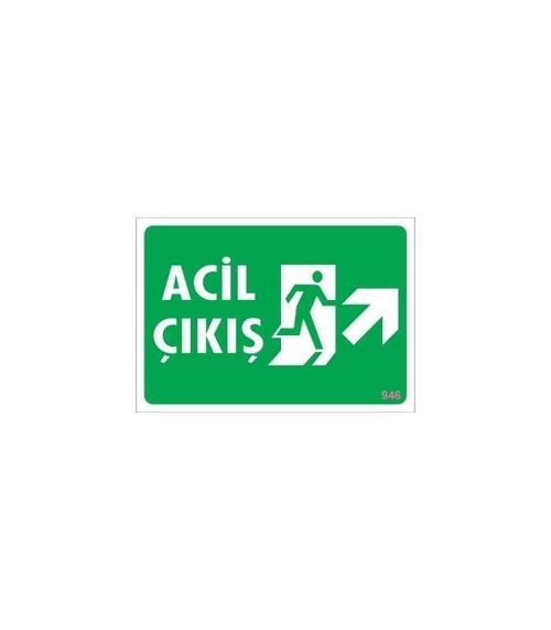 Acil Çıkış Uyarı Levhası 17,5x25 KOD: 946