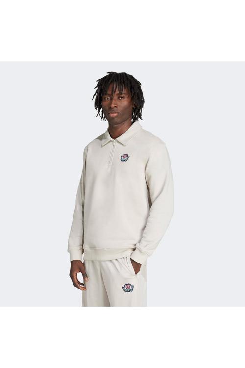 Graphic Half Z Erkek Bej Sweatshirt