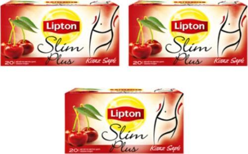 Slim Plus Bardak Çay Kiraz Saplı 20'li 3 Paket