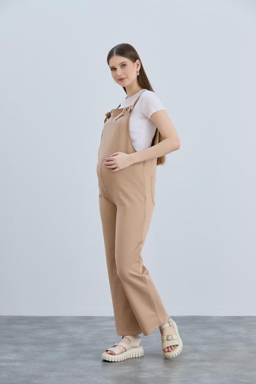 4493-Bağlamalı Askı Diz Yapmayan Penye Hamile Bahçıvan-Tulum