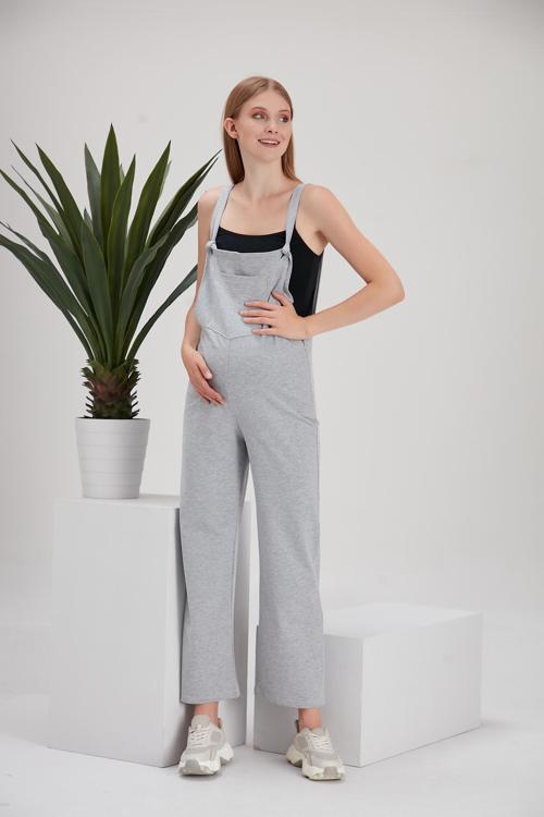 4493-Bağlamalı Askı Diz Yapmayan Penye Hamile Bahçıvan-Tulum