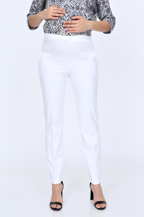 4349-Hamile Giyim Boru Paça Klasik Kumaş Pantolon