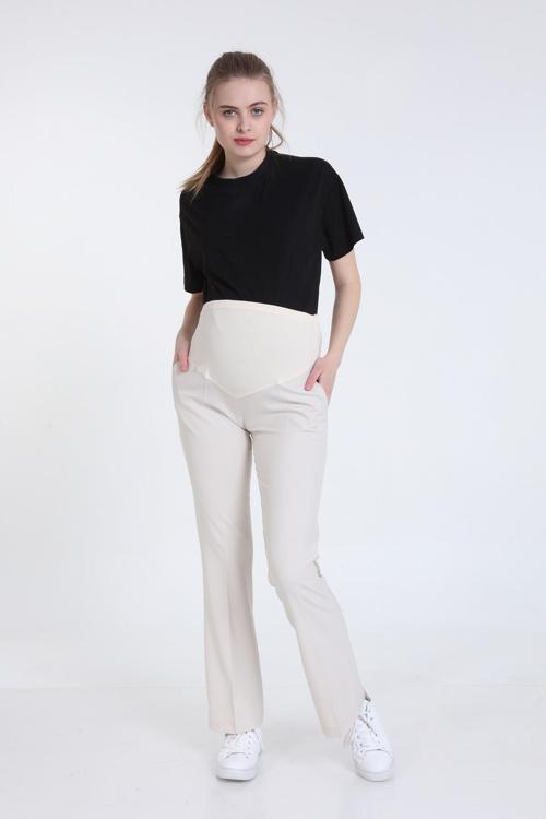 4348-İspanyol Paça Kumaş Hamile Pantolon