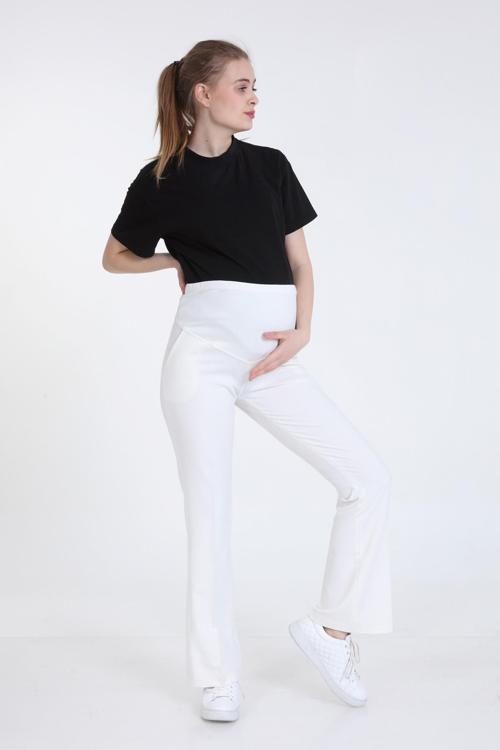 4348-İspanyol Paça Kumaş Hamile Pantolon