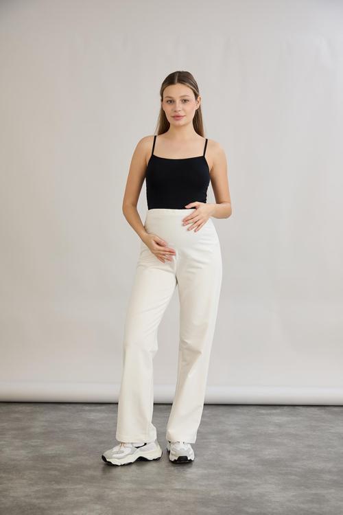 4555-İki İplik Lycra Penye Hamile Boru Paça Pantolon