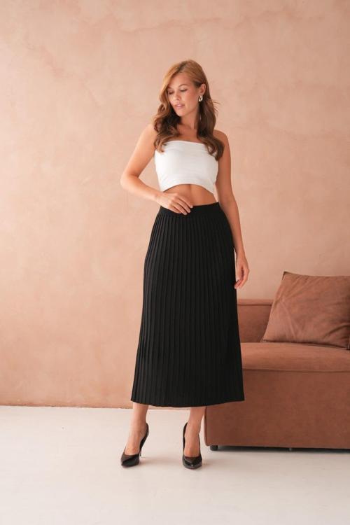 10574-Midi Boy Esnek Triko Kalem Etek