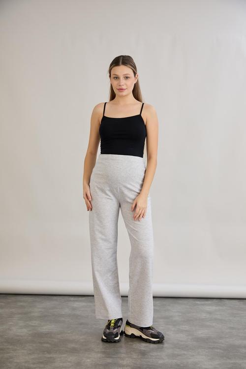 4555-İki İplik Lycra Penye Hamile Boru Paça Pantolon