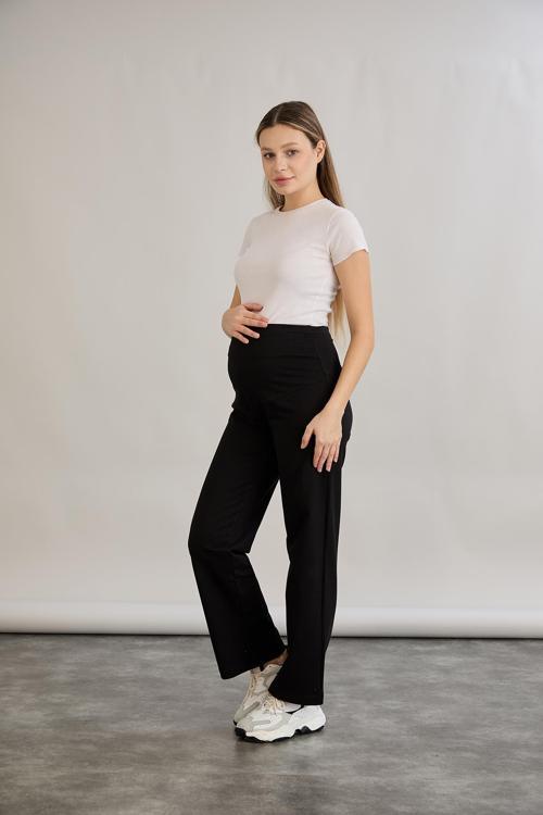 4555-İki İplik Lycra Penye Hamile Boru Paça Pantolon