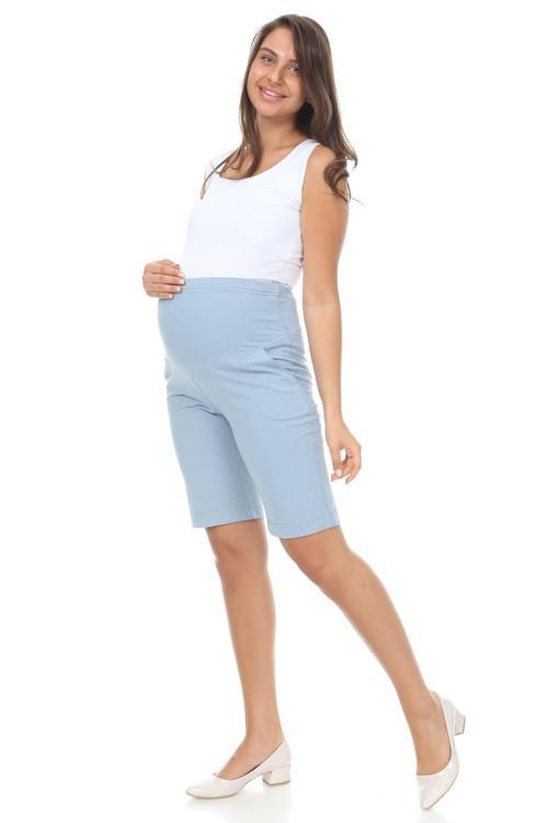 4440-Pamuk Lycra Karın Bandlı Hamile Penye Şort