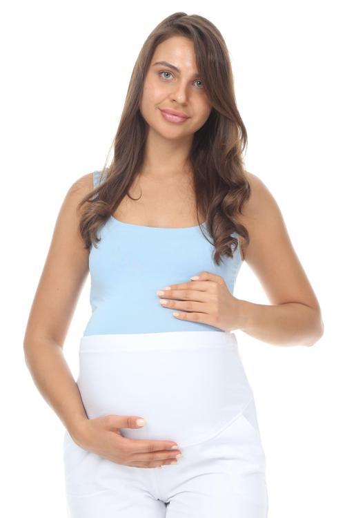 4440-Pamuk Lycra Karın Bandlı Hamile Penye Şort