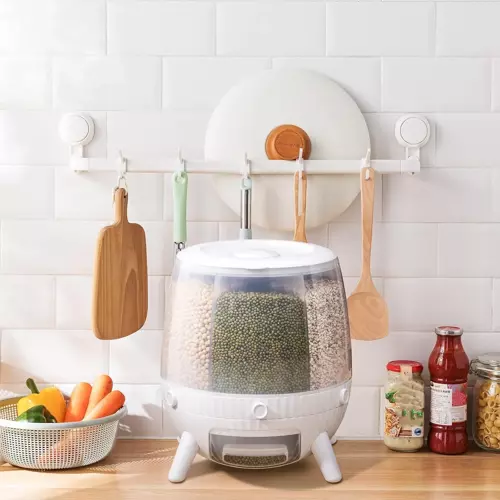 6 Bölmeli 360 Derece Dönebilen 6 Lt Bakliyat Organizeri (4490)