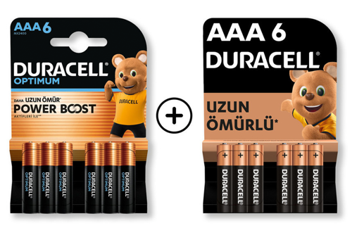 Optimum AAA Alkalin Kalem Pil 6’lı Paket + AAA Alkalin Kalem Pil, 6'lı Paket