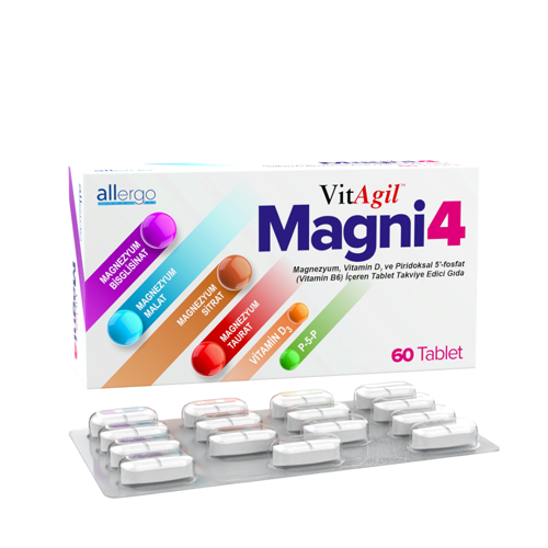 Magni4 60 Tablet | Magnezyum, Vitamin D3 ve B6