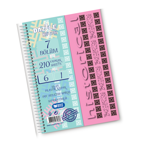 B5 Spiralli PP Kapak History - secenek_variant_property : 6+1