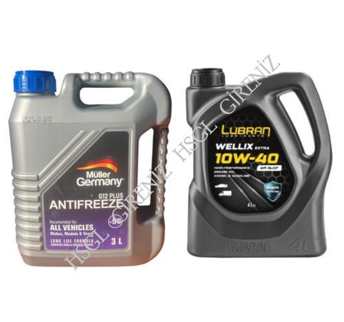 MüLer Germany G12 Antifriz Lubran Wellix 10W-40 4 Lt Motor Yağı Set Maksimum Korum, Uzun Ömürlü Performans