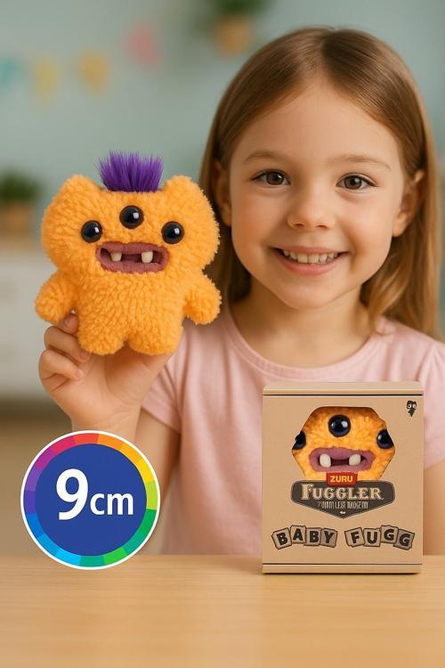 Mini Koleksiyonluk ZURU Fuggler Baby Fuggs Komik Çirkin Peluş Oyuncak Reek O Turuncu 9cm