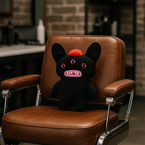 Kıllı Süper Yumuşak ZURU Fuggler Hairy Fuggs Peluş Oyuncak Reeko Mohawk Black 22cm