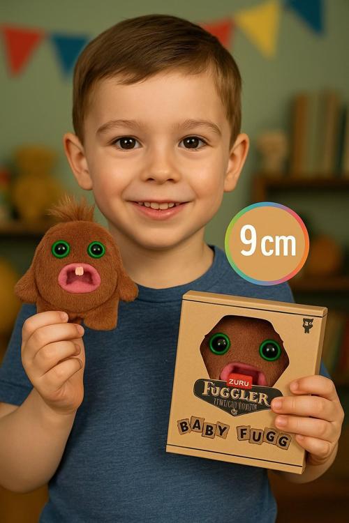 Mini Koleksiyonluk ZURU Fuggler Baby Fuggs Komik Çirkin Peluş Oyuncak Hedge Grog Kahverengi 9cm