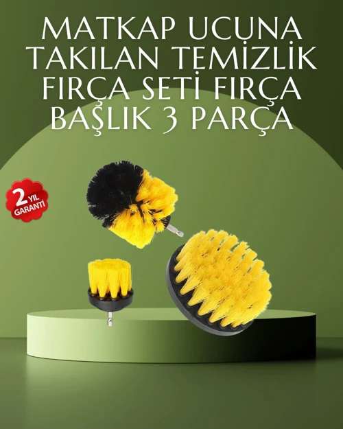 3’lü Matkap Ucu Temizlik Fırçası Seti Çok Amaçlı