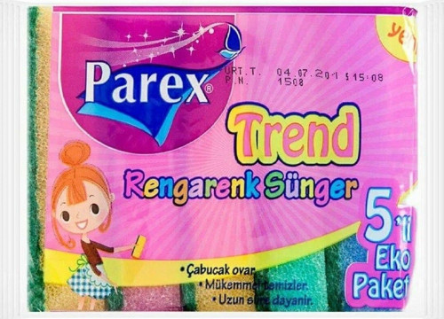 Rengarenk Düz Sünger 5 Li