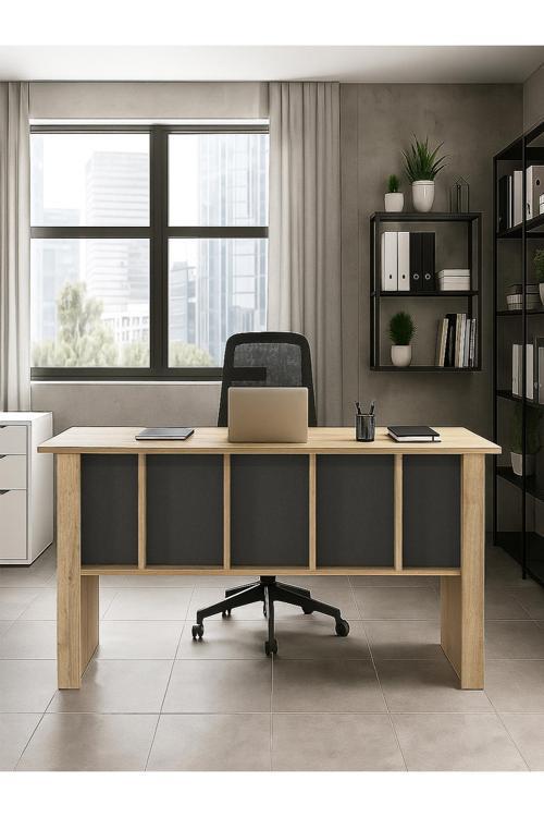 Nika Yönetici Ofis Masası Çalışma Masası Antrasit - Sepet
