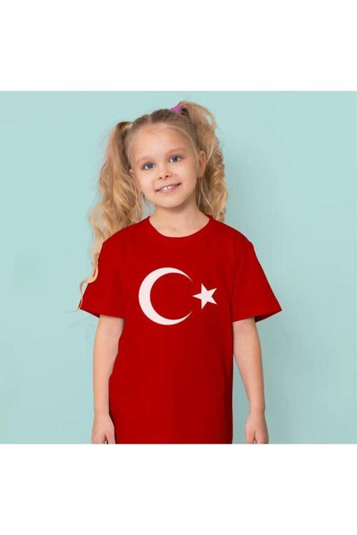 Ay Yıldız % 100 Kırmızı T Shırt