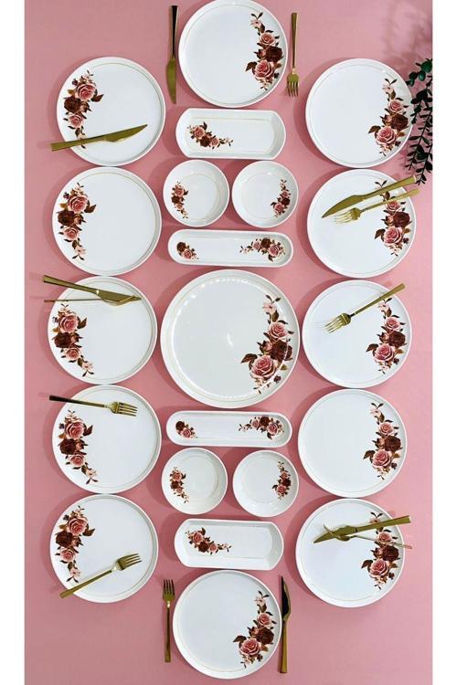 Pink Rose Model 12 Kişilik 21 Parça Kahvaltı Takımı
