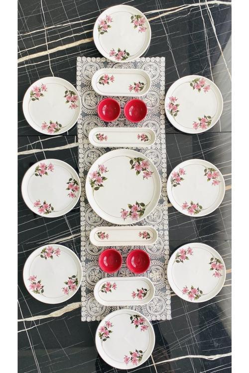 Kar Çiçeği 8 Kişilik 17 Parça Kahvaltı Takımı