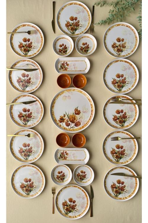 Vintage Model 12 Kişilik 23 Parça Kahvaltı Takımı