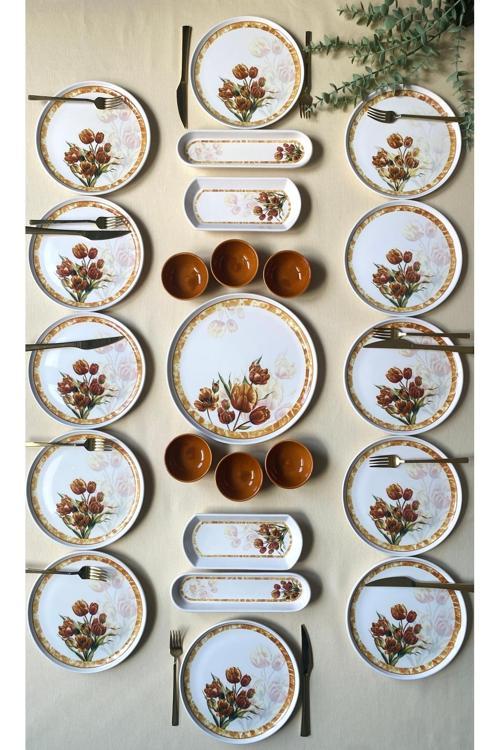 Vintage Model 12 Kişilik 23 Parça Kahvaltı Takımı