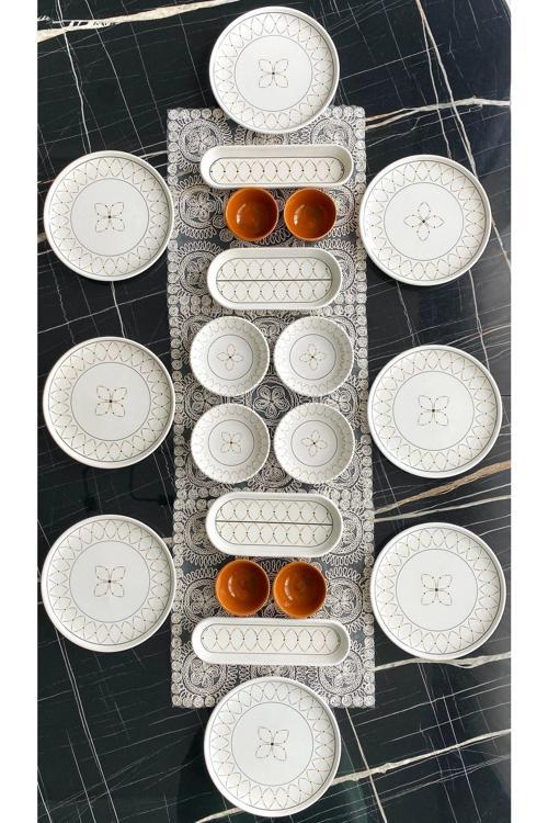 Gold Ellipse 8 Kişilik 20 Parça Kahvaltı Takımı