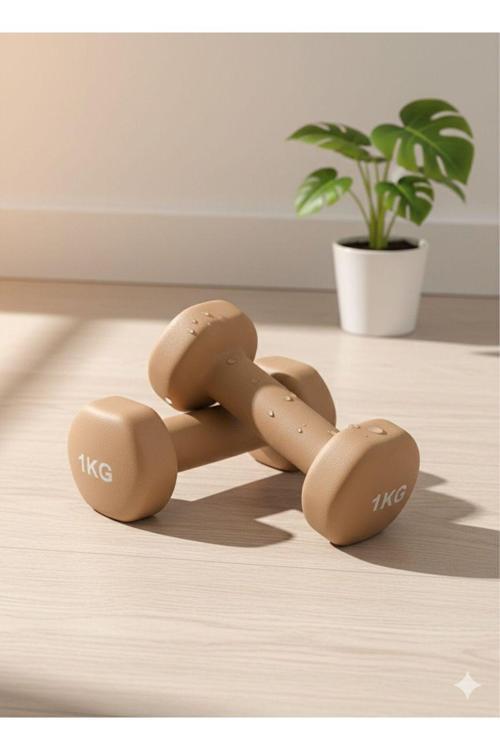 Vinly Neoprene Kaplamalı Döküm Demir Dambıl Estetik Soft Pilates Fitness Ağırlığı 2 Adet X 1 Kg