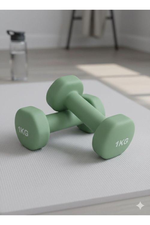 Vinly Neoprene Kaplamalı Döküm Demir Dambıl Estetik Soft Pilates Fitness Ağırlığı 2 Adet X 1 Kg