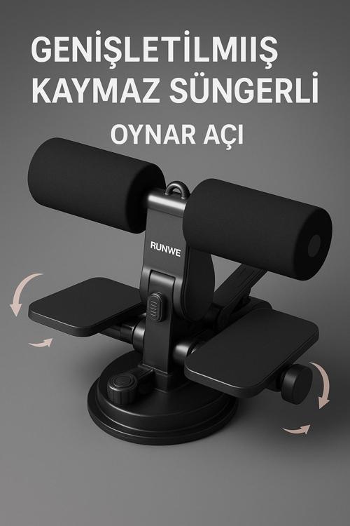 Çift Vantuzlu Sayaçlı Mekik Çekme Spor Aleti Karın Egzersizi Evde Spor Egzersiz Mekik Aleti