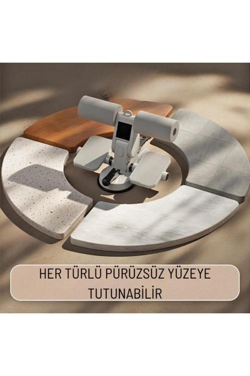 Çift Vantuzlu Sayaçlı Mekik Çekme Spor Aleti Karın Egzersizi Evde Spor Egzersiz Mekik Aleti