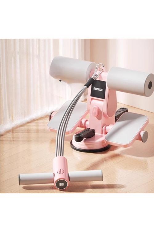 Çift Vantuzlu Sayaçlı Mekik Çekme Spor Aleti Karın Egzersizi Evde Spor Egzersiz Mekik Aleti