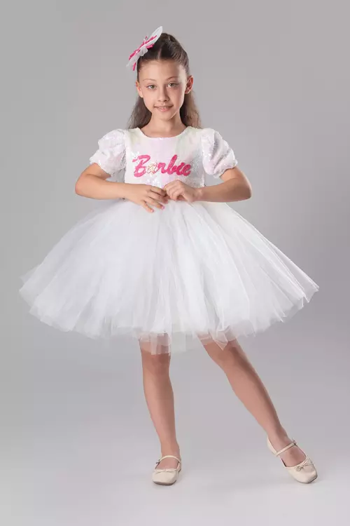 Kız Çocuk Pullu Balerin Elbise