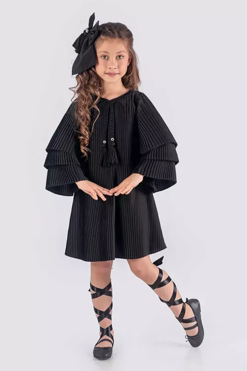 Kız Çocuk Elbise Piliseli Şık