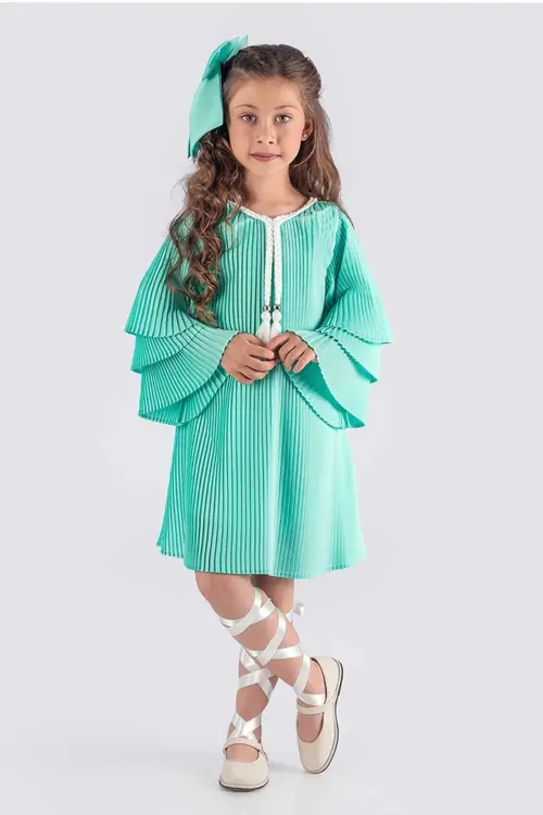 Kız Çocuk Elbise Piliseli Şık